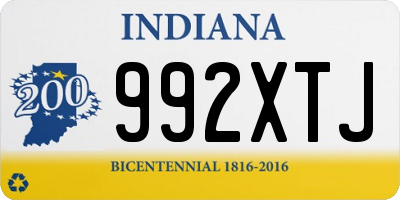 IN license plate 992XTJ