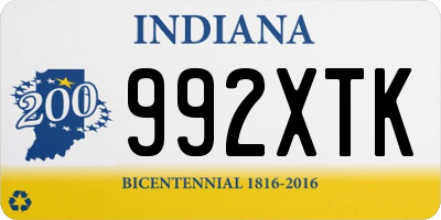 IN license plate 992XTK