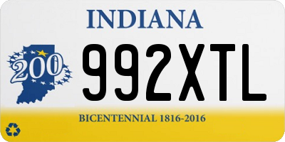 IN license plate 992XTL