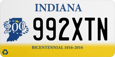 IN license plate 992XTN