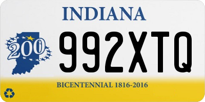 IN license plate 992XTQ