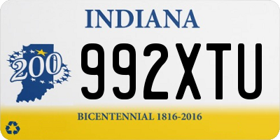 IN license plate 992XTU