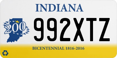 IN license plate 992XTZ