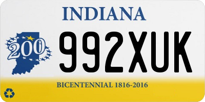 IN license plate 992XUK