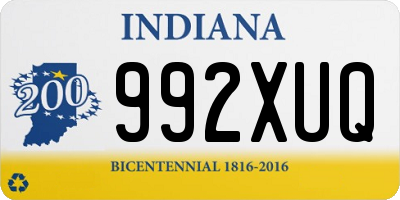 IN license plate 992XUQ