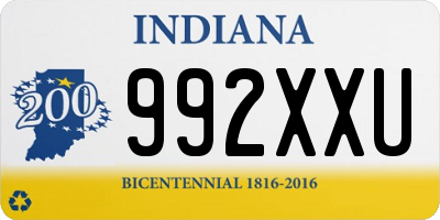 IN license plate 992XXU