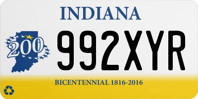 IN license plate 992XYR