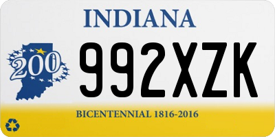 IN license plate 992XZK