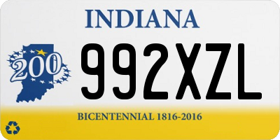 IN license plate 992XZL