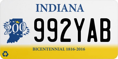 IN license plate 992YAB