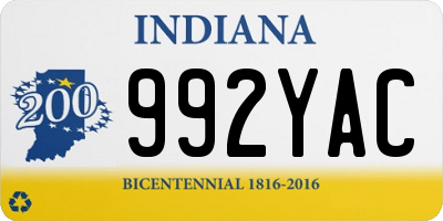 IN license plate 992YAC