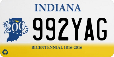 IN license plate 992YAG