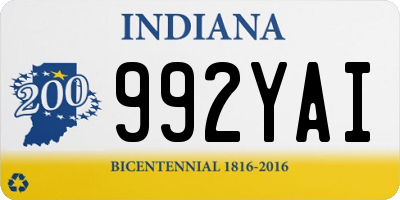 IN license plate 992YAI