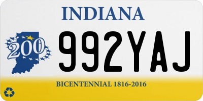 IN license plate 992YAJ