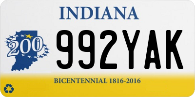 IN license plate 992YAK