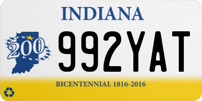 IN license plate 992YAT