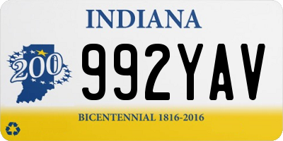 IN license plate 992YAV