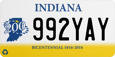 IN license plate 992YAY