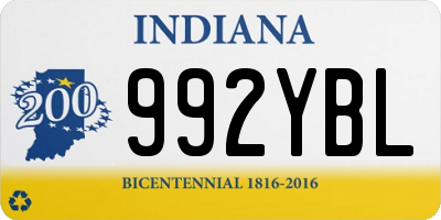 IN license plate 992YBL