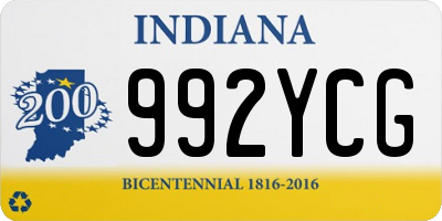 IN license plate 992YCG