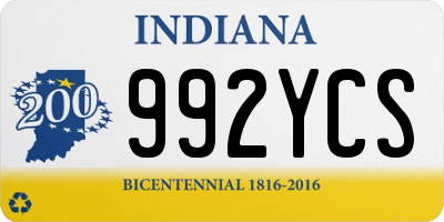 IN license plate 992YCS