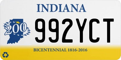 IN license plate 992YCT