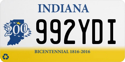 IN license plate 992YDI