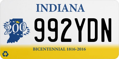 IN license plate 992YDN