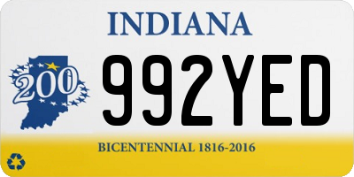 IN license plate 992YED