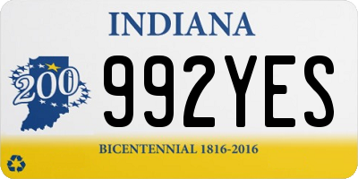 IN license plate 992YES