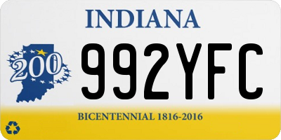 IN license plate 992YFC