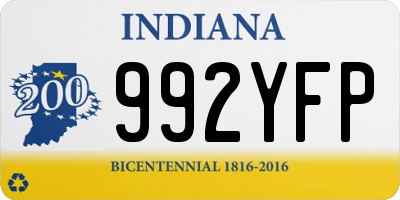 IN license plate 992YFP