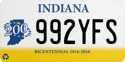 IN license plate 992YFS