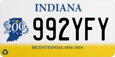 IN license plate 992YFY