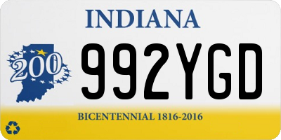 IN license plate 992YGD