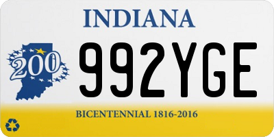 IN license plate 992YGE