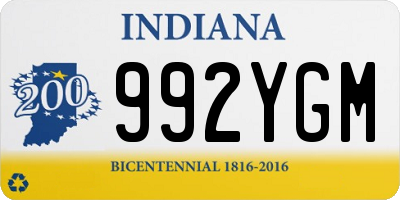 IN license plate 992YGM