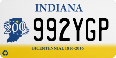 IN license plate 992YGP