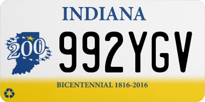 IN license plate 992YGV