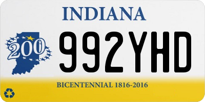 IN license plate 992YHD