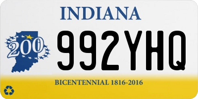 IN license plate 992YHQ