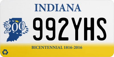 IN license plate 992YHS