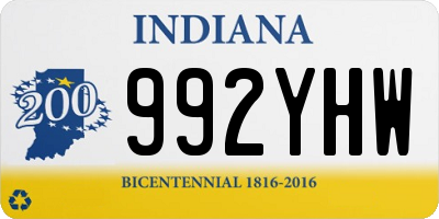 IN license plate 992YHW