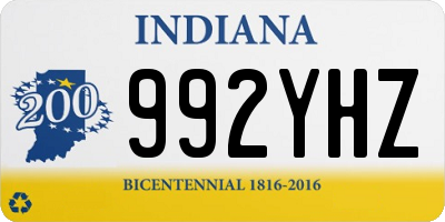 IN license plate 992YHZ