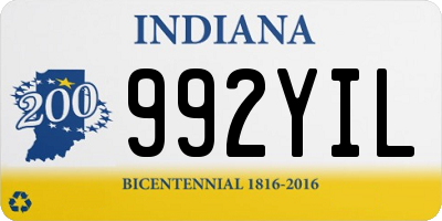 IN license plate 992YIL