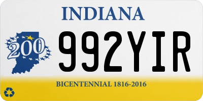 IN license plate 992YIR