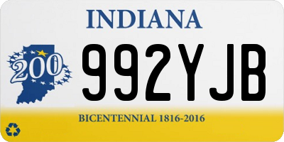 IN license plate 992YJB