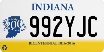 IN license plate 992YJC