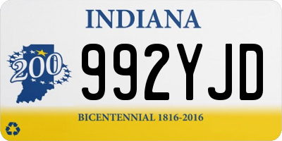 IN license plate 992YJD