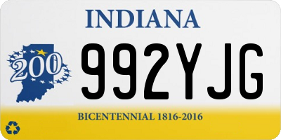 IN license plate 992YJG